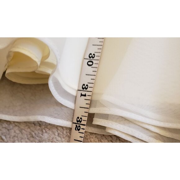 Vintage Chiffon A-Lined Cream Colored Skirt Size 24W EUC Runs Small - Picture 6 of 12